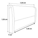 Ver imagem 5 de Cabeceira Liz Estofada para Cama Casal Luxo Moderna Premium Bege