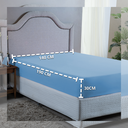 Ver imagem 2 de Forro Cama Casal 400 Fios Poliéster com Elástico Toque Macio:azul Piscina