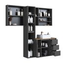 Ver imagem 6 de Conjunto para Banheiro Modulado 168cm com 4 Peças Gabinete Suspenso com Cuba Belagavi