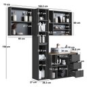 Ver imagem 3 de Conjunto para Banheiro Modulado 168cm com 4 Peças Gabinete Suspenso com Cuba Belagavi