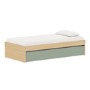 Ver imagem 2 de Bicama Infantil Solteiro MDF Carvalho Malva com Cama Auxiliar Verde