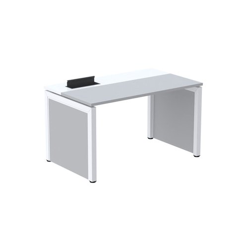 Escrivaninhas Mesa Escritório PSCPP160 160cm Industrial Cinza e Branco