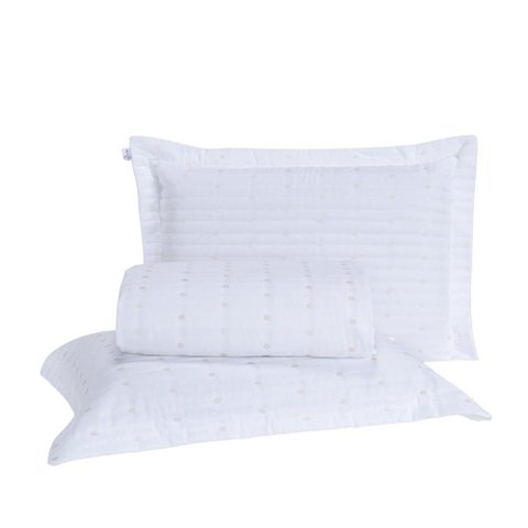 Kit Cobre Leito Casal Padrão 3 Peças Bordado Urbany Hipercal 400 Fios 100% Poliéster - Branco