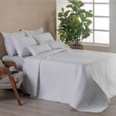 Ver imagem 3 de Kit Cobre Leito Casal Padrão 3 Peças Bordado Urbany Hipercal 400 Fios 100% Poliéster - Branco