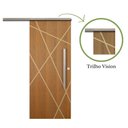 Ver imagem 4 de Porta de Correr Agatha Trilho Vision Pux. Barra Chata Cromado 1.20 X 2.10 Lado Direito – Hale