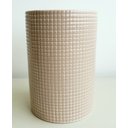 Ver imagem 1 de Vaso de Cerâmica Quadriculado Cinza 20 x 14 cm