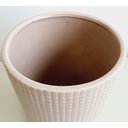 Ver imagem 2 de Vaso de Cerâmica Quadriculado Cinza 20 x 14 cm