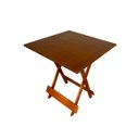 Ver imagem 7 de Kit 4 Mesas Dobráveis 70x70cm em MDF Mel Marrom