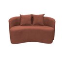 Ver imagem 2 de Sofá Decorativo Montreal 180cm Orgânico Bouclé Terracota