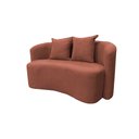 Ver imagem 3 de Sofá Decorativo Montreal 180cm Orgânico Bouclé Terracota