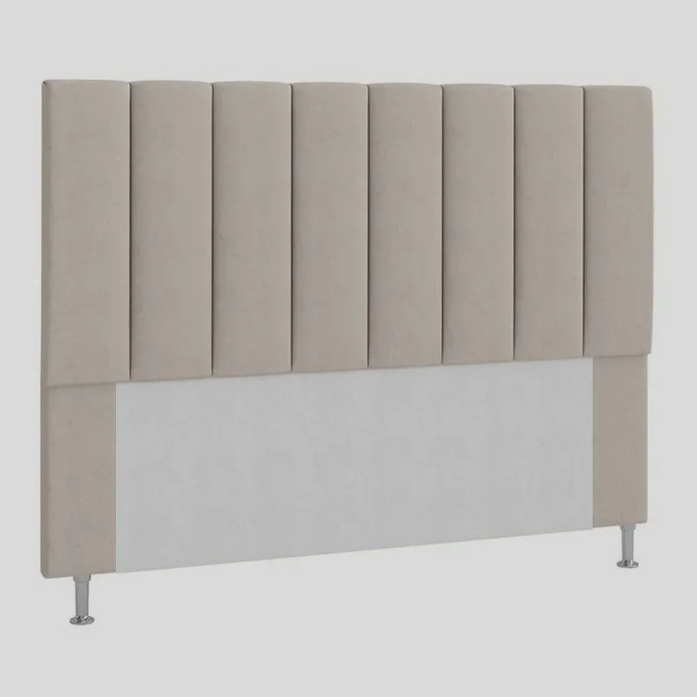 Cabeceira Cancun Para Cama Box casal 140 Cm Suede Bege