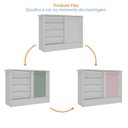 Ver imagem 7 de Cômoda Infantil 1 Porta 4 Gavetas Maya Espresso Móveis