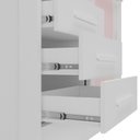 Ver imagem 5 de Cômoda Infantil 1 Porta 4 Gavetas Maya Espresso Móveis Branco/Rosa