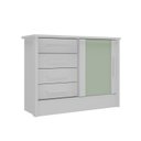 Ver imagem 2 de Cômoda Infantil 1 Porta 4 Gavetas Maya Espresso Móveis