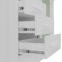Ver imagem 5 de Cômoda Infantil 1 Porta 4 Gavetas Maya Espresso Móveis Branco/Verde