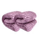 Ver imagem 1 de Kit 2 Mantas Cobertor Casal Luster Canelada 180x220cm Microfibra Super Macio Premium Lilás