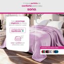 Ver imagem 5 de Kit 2 Mantas Cobertor Casal Luster Canelada 180x220cm Microfibra Super Macio Premium Lilás