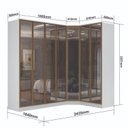 Ver imagem 3 de Guarda-roupa Módulo 4 Portas + Módulo Canto + Módulo 2 Portas Ravi