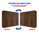 Ver imagem 6 de Guarda-Roupa Casal 6 Portas 6 Gavetas 100% MDF Dobradiça Slow Zeus Plus Marrom/Castanho