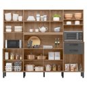 Ver imagem 2 de Kit Cozinha Hortelã Nicioli - Carvalho Rústico/Chumbo