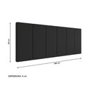 Ver imagem 4 de Cabeceira Queen Lisa Suede Espuma Premium Modulada Estofada Quarto Cama - Preto