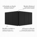 Ver imagem 3 de Cabeceira Queen Lisa Suede Espuma Premium Modulada Estofada Quarto Cama - Preto