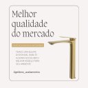 Ver imagem 7 de Torneira de Banheiro Atenas Ouro Escovado Quente e Frio Alta Goldenx