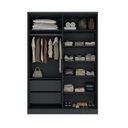 Ver imagem 4 de Guarda-Roupa Modulado Módulo 4 Portas + Módulo Canto + Módulo 2 Portas Ravi Cinza/Grafitto