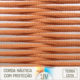 Cadeira de Jantar Milão Aluminio e Croche Náutico 4 Unidades - Terra Cota - 6