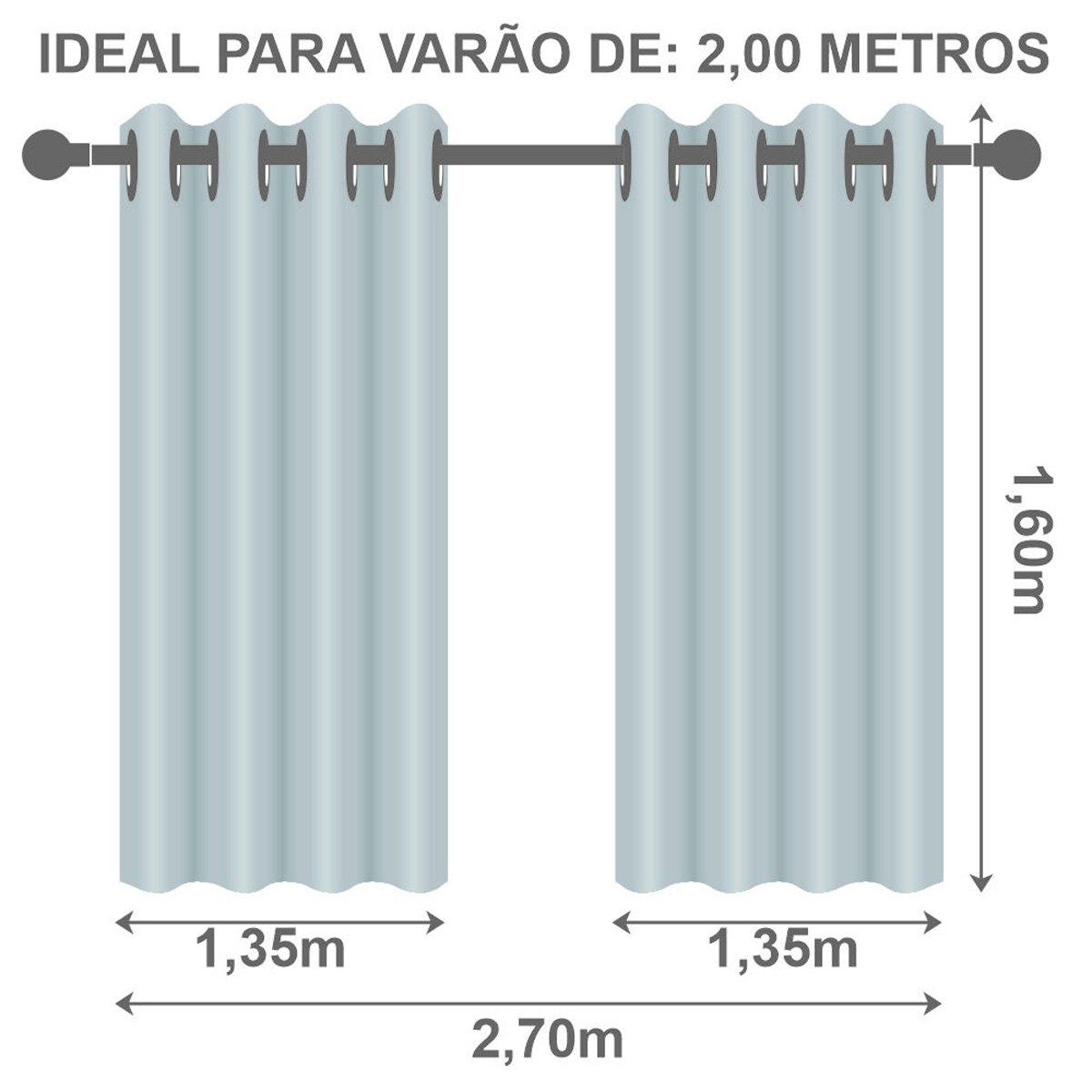 Cortina 100% Blackout Tecido Class 2,70m X 1,60m Blecaute Sala Corta Luz Bloqueia Claridade Sala Qua - 5