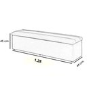 Ver imagem 2 de Báu Calçadeira Sapateira Dubai- Tamanho Viuva 1,28 Mt-veludo Rosa