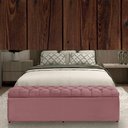 Ver imagem 4 de Báu Calçadeira Sapateira Dubai- Tamanho Viuva 1,28 Mt-veludo Rosa