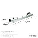Ver imagem 3 de Cabideiro C4 Inox Grafite - Kromus RT0312G