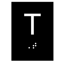 Kit 10 Placas Braile Ps Terreo Elevador Preto - 1