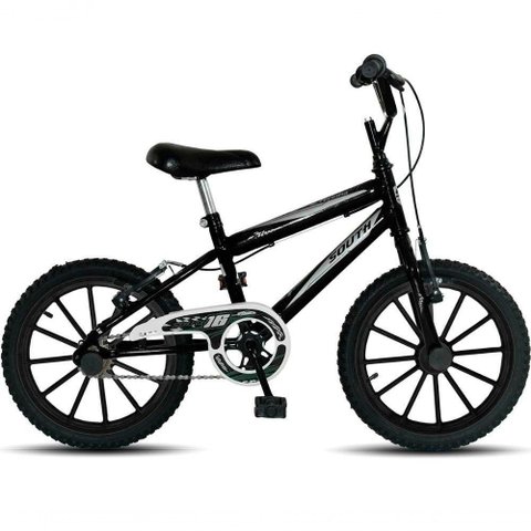 Bicicleta Aro 16 Infantil South Ferinha para Meninos - Preto Preto