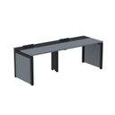 Ver imagem 1 de Escrivaninha Mesa Escritório Corporativa para 2 Pessoas PSCPP110 220cm Industrial Grafito e Preto Cinza