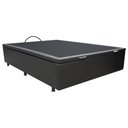 Ver imagem 1 de Base Box Baú para Cama Viúva 128x188cm Liz S05 Sintético Preto - Mpozenato