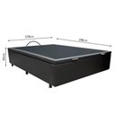 Ver imagem 4 de Base Box Baú para Cama Viúva 128x188cm Liz S05 Sintético Preto - Mpozenato