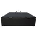 Ver imagem 6 de Base Box Baú para Cama Viúva 128x188cm Liz S05 Sintético Preto - Mpozenato