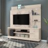 Estante Home Theater Alan com Rodízios Calacata Off White – Madetec - 4