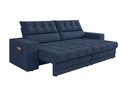 Ver imagem 2 de Sofá Oscar Plus 2,06m Retrátil e Reclinável Suede Azul - Xflex