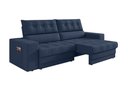 Ver imagem 4 de Sofá Oscar Plus 2,06m Retrátil e Reclinável Suede Azul - Xflex