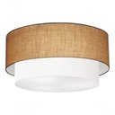 Ver imagem 3 de Plafon Duplo Cilíndrico Vivare Md-3017 Cúpula em Tecido 50x40cm - Bivolt Palha-branco 127/220v