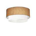 Ver imagem 1 de Plafon Duplo Cilíndrico Vivare Md-3017 Cúpula em Tecido 50x40cm - Bivolt Palha-branco 127/220v