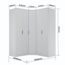 Ver imagem 4 de Conjunto Ravi Módulo 2 Portas + Canto + Módulo 2 Portas