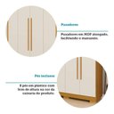 Ver imagem 7 de Guarda-Roupa Casal 6 Portas 199cm Willow Espresso Móveis Off White/Cinamomo