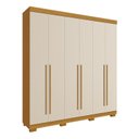 Ver imagem 2 de Guarda-Roupa Casal 6 Portas 199cm Willow Espresso Móveis Off White/Cinamomo