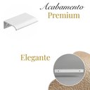 Ver imagem 2 de Kit 5 Puxador Porta Gaveta Móveis Cozinha Drop Alumínio 50mm - Branco