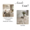 Ver imagem 5 de Kit 5 Puxador Porta Gaveta Móveis Cozinha Drop Alumínio 50mm - Branco