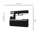 Ver imagem 2 de Cozinha Compacta Primavera Bella CS863 Onix/Noce